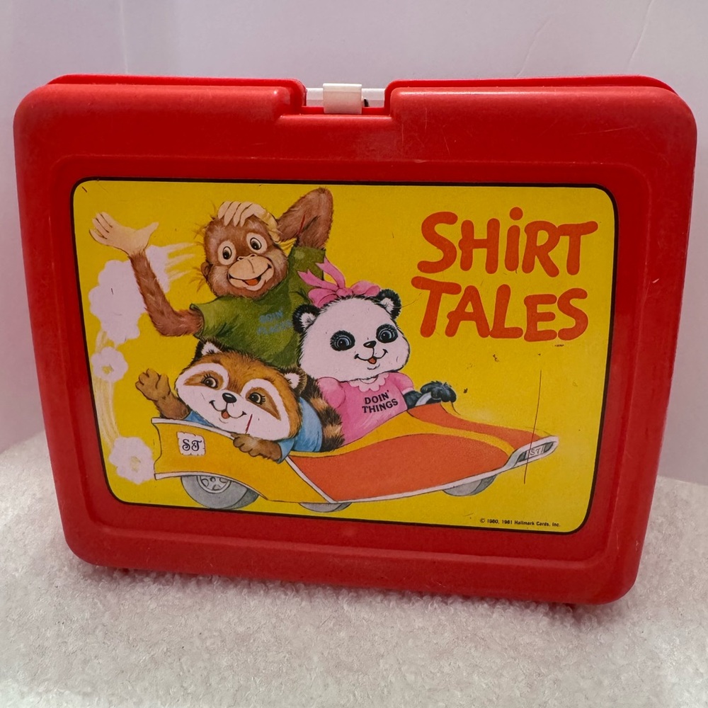 Vintage Shirt Tales Cartoon 1980’s children’s plastic lunch box collectible